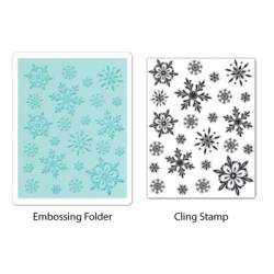 Sizzix, TIEF w/Stamp - Snowflake Background Set by Hero Sizzix - Big Shot - 1