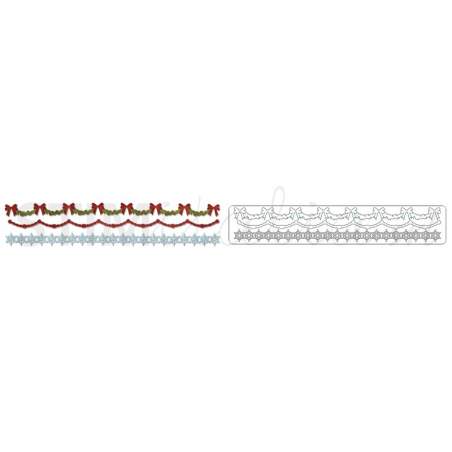 Sizzlits Decorative Strip Die - Holly, Beaded & Snowflake Garland by Tim Holtz Sizzix - Big Shot - 1