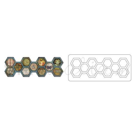 Sizzix, Frameworks Die Honeycomb by Tim Holtz Sizzix - Big Shot - 1