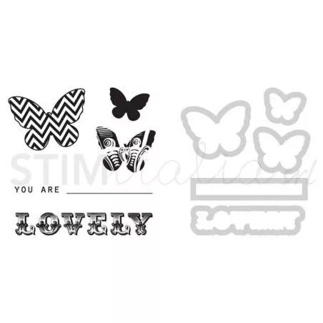 Framelits Die Set 4PK w/Stamps - Noted by Jillibean Soup Sizzix - Big Shot - 1