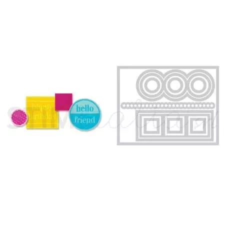 Framelits Die Set 12PK w/Stamps - Love, Hugs & Hearts by Stephanie Barnard Sizzix - Big Shot - 1