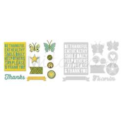Sizzix, Thinlits Die Set 10PK - Be Thankful by Jillibean Soup Sizzix - Big Shot - 1