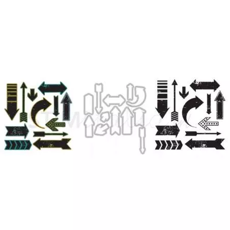 Framelits Die Set 12PK w/Stamps - Here & There by Tim Holtz Sizzix - Big Shot - 1