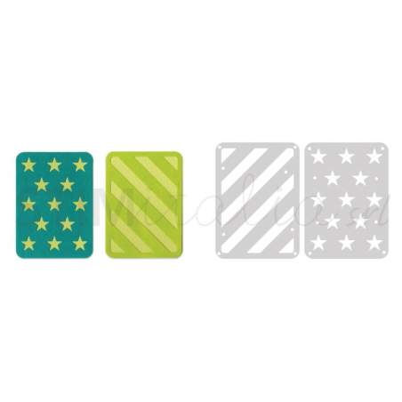 Sizzix, Thinlits Die Set 2PK 3 x 4 pollici Cards n2 by Lori Whitlock Sizzix - Big Shot - 1