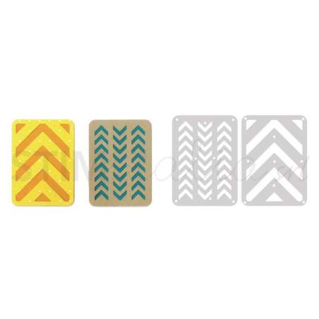 Sizzix, Thinlits Die Set 2PK 3 x 4 pollici Cards n3 by Lori Whitlock Sizzix - Big Shot - 1