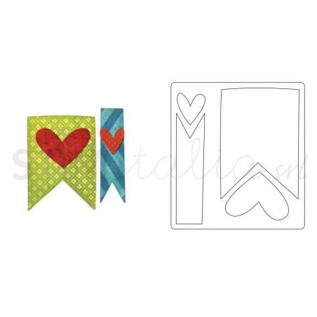 Bigz Die Banners & Hearts by Stephanie Ackerman Sizzix - Big Shot - 1