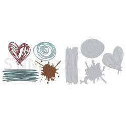 Sizzix, Thinlits Die Set 4PK Scribbles & Splat by Tim Holtz® Sizzix - Big Shot - 1