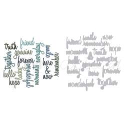 Sizzix, Thinlits Die Set 16PK Friendship Words: Script by Tim Holtz Sizzix - Big Shot - 1