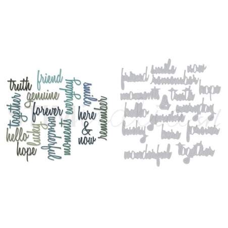 Sizzix, Thinlits Die Set 16PK Friendship Words: Script by Tim Holtz Sizzix - Big Shot - 1