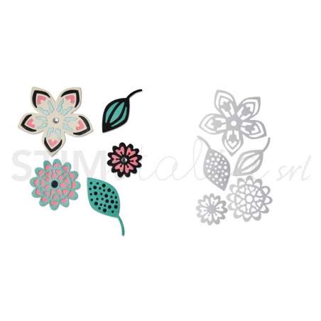 Sizzix, Thinlits Die Set 5PK Intricate Tribal Florals by Craft Asylum Sizzix - Big Shot - 1