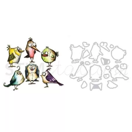 Framelits Die Set 18PK Bird Crazy by Tim Holtz Sizzix - Big Shot - 1