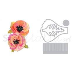 Sizzix, Thinlits Die Set 4PK Large Poppy by Brenda Walton Sizzix - Big Shot - 1