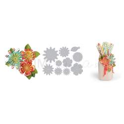 Sizzix, Thinlits Die Set 10PK Mix & Match Flowers by Lori Whitlock Sizzix - Big Shot - 1