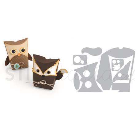 Sizzix, Thinlits Die Set 6PK Box, Owl & Fox by Jen Long Sizzix - Big Shot - 1