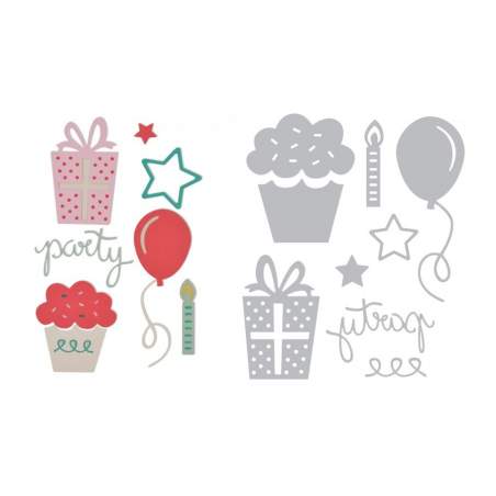 Sizzix, Thinlits Die Set 9pk Party Set by My Life Handmade Sizzix - Big Shot - 1