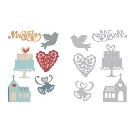 Sizzix, Thinlits Die Set 6pk Wedding Set by My Life Handmade Sizzix - Big Shot - 1