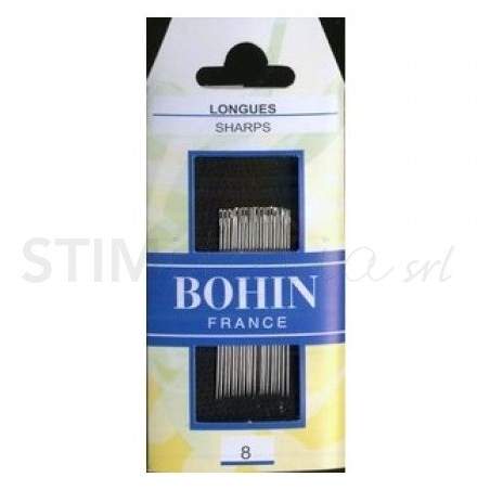 Bohin, Aghi Longues Lunghi con Punta Sottile A1F per Cucito a Mano n8 - 20pz Bohin - 1