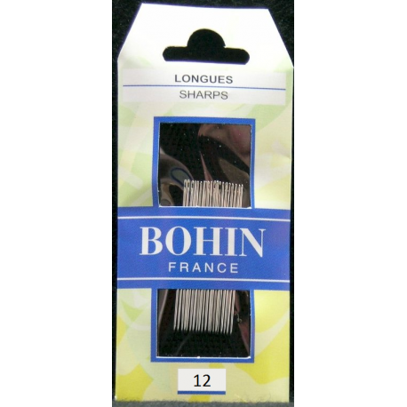 Bohin, Aghi Longues Lunghi con Punta Sottile A1F per Cucito a Mano n12 - 20pz Bohin - 1