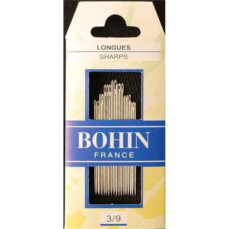 Bohin, Aghi Longues Lunghi con Punta Sottile A1F per Cucito a Mano n3/9 - 20pz Bohin - 1