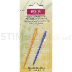 Bohin, Aghi in Plastica per Bambini - 2 Aghi da 70 mm e 80 mm