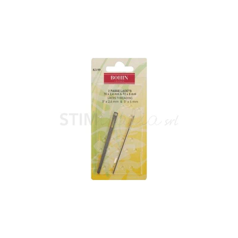Bohin, Aghi Laces Threading Piatti Passa Nastri A61 da 1,6/5 mm - 2pz Bohin - 1 Bohin, Aghi Laces Threading Piatti Passa Nastri A61 da 1,6/5 mm - 2pz Bohin - 1