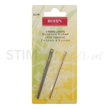 Bohin, Aghi Laces Threading Piatti Passa Nastri A61 da 1,6/5 mm - 2pz Bohin - 1