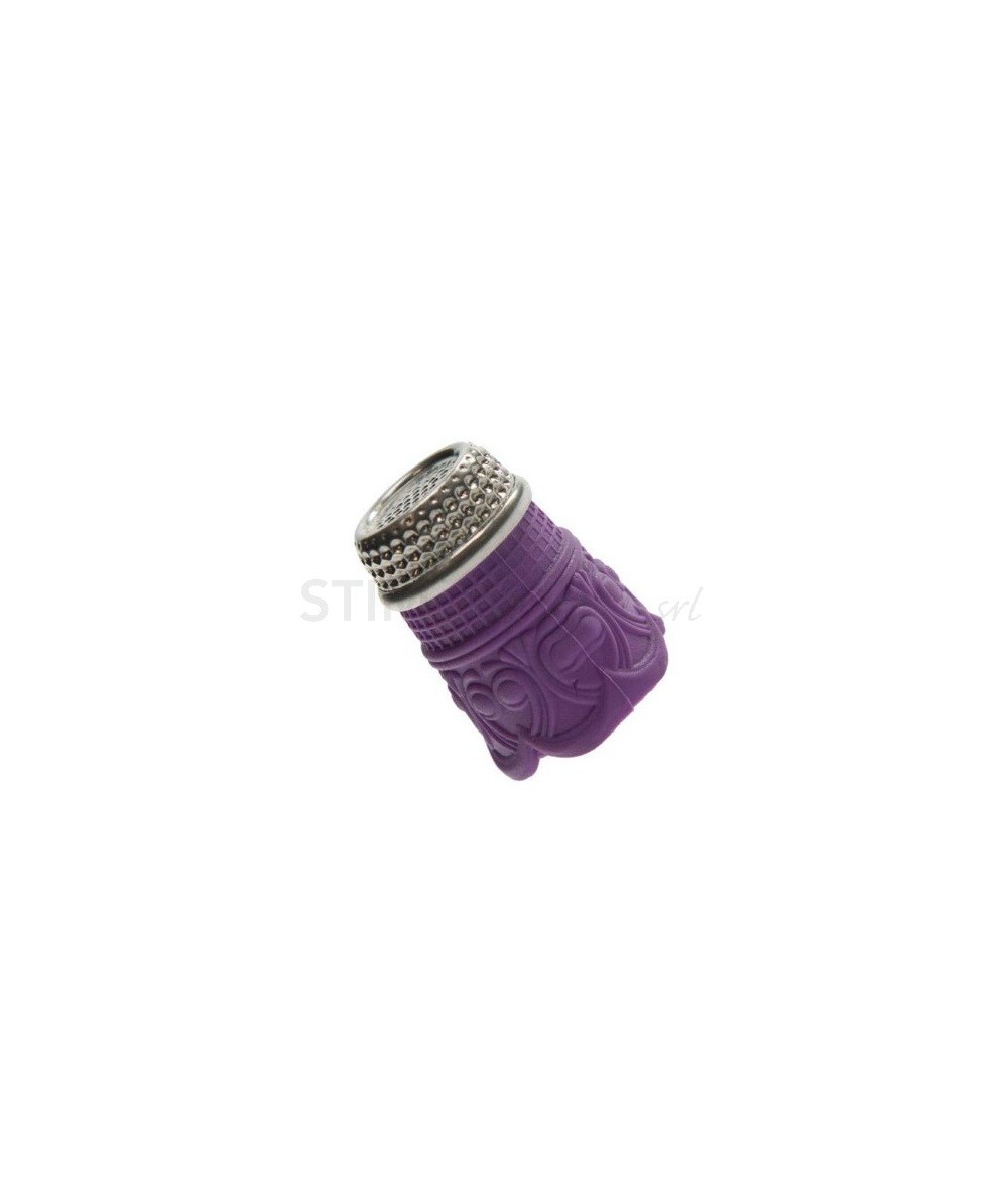 Bohin, Ditale Morbido in Silicone con Top in Acciaio, Viola - Misura M Bohin - 1 Bohin, Ditale Morbido in Silicone con Top in Acciaio, Viola - Misura M Bohin - 1
