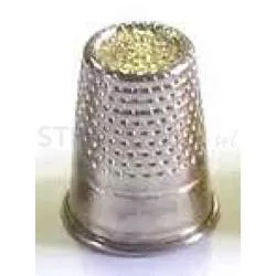 Ditale per Quilting con Testa Piatta in Ottone Nickelato - 15.7 mm - Bohin Bohin - 1