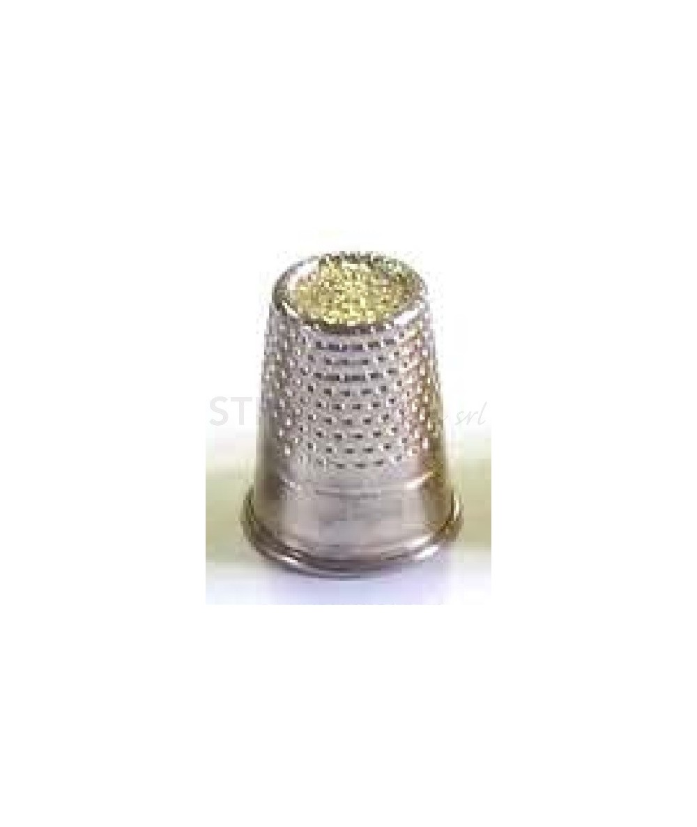 Ditale per Quilting con Testa Piatta in Ottone Nickelato - 15.7 mm Bohin - 1 Ditale per Quilting con Testa Piatta in Ottone Nickelato - 15.7 mm Bohin - 1