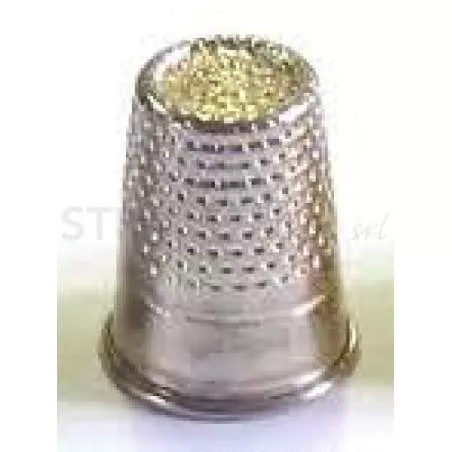 Ditale per Quilting con Testa Piatta in Ottone Nickelato - 15.7 mm - Bohin Bohin - 1