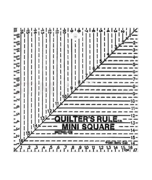 Bohin, Squadra Quadrata Patchwork Quilters Rule, Griglia nera - 17 x 17 cm