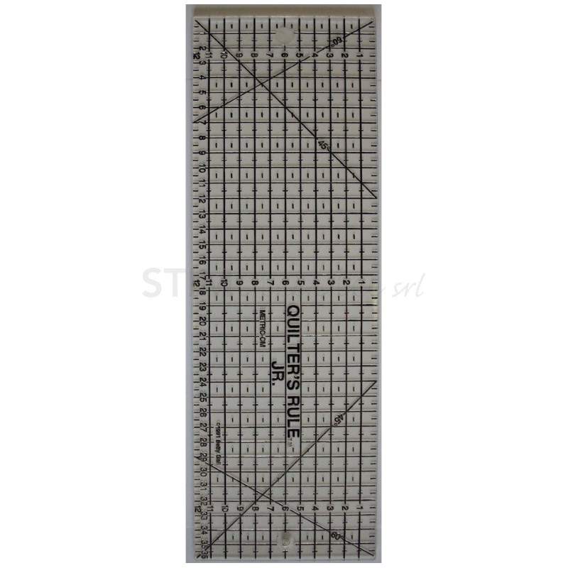 Bohin, Riga Patchwork Quilters Rule, Griglia Nera - 11 x 35 cm Bohin - 1 Bohin, Riga Patchwork Quilters Rule, Griglia Nera - 11 x 35 cm Bohin - 1