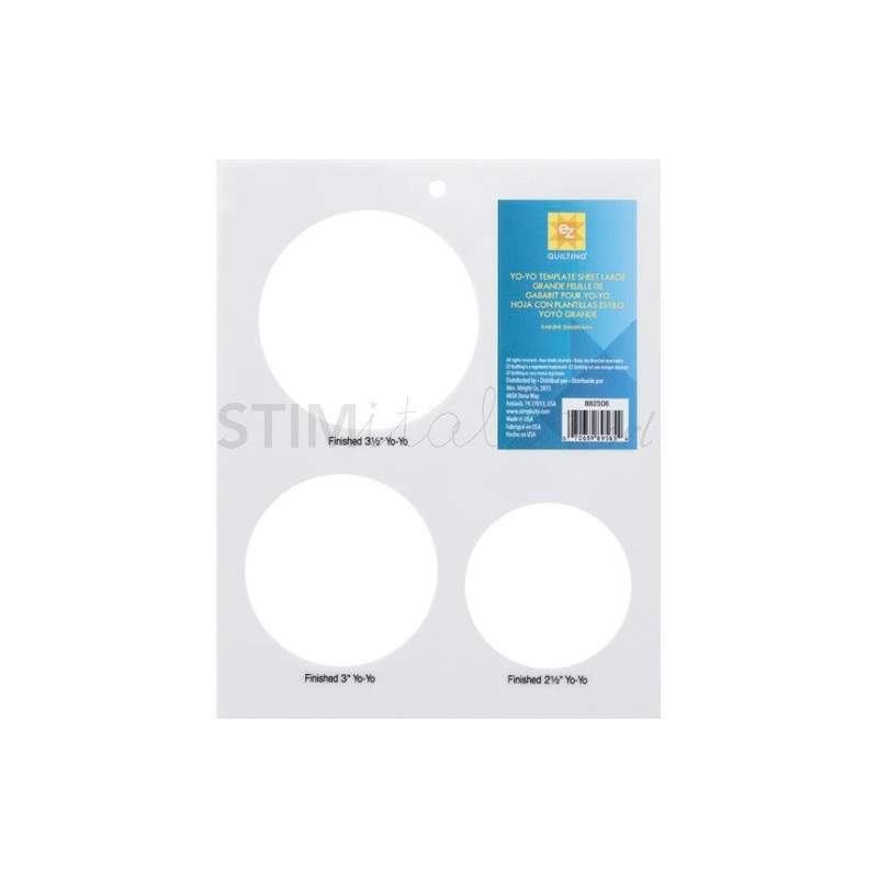 Ez Quilting YO-YO TEMPLATE SHEET LARGE EZ Quilting - 1 Ez Quilting YO-YO TEMPLATE SHEET LARGE EZ Quilting - 1