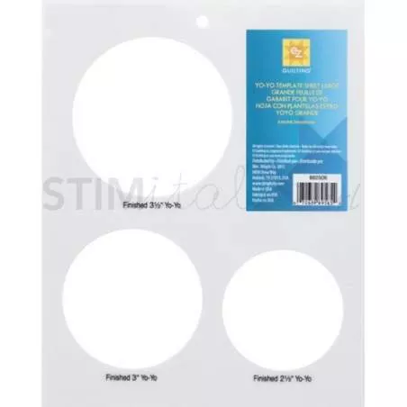 Ez Quilting YO-YO TEMPLATE SHEET LARGE EZ Quilting - 1