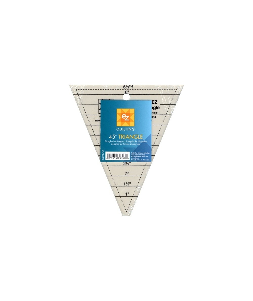 Ez Quilting 45° Triangle - Squadra Patchwork Triangolo 45 gradi, in pollici EZ Quilting - 1 Ez Quilting 45° Triangle - Squadra Patchwork Triangolo 45 gradi, in pollici EZ Quilting - 1