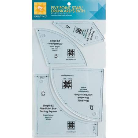 Ez Quilting FIVE POINT STAR/DRUNKRDS PATH EZ Quilting - 1