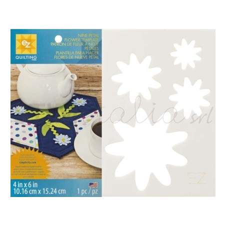Ez Quilting Sagoma in Plastica flessibile, FIORE A 9 PETALI EZ Quilting - 1