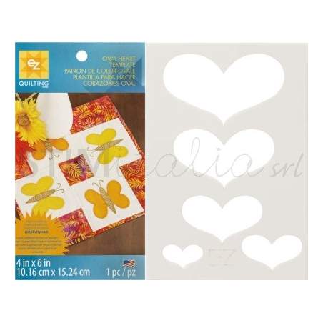 Ez Quilting Sagoma in Plastica flessibile, CUORE OVALE EZ Quilting - 1