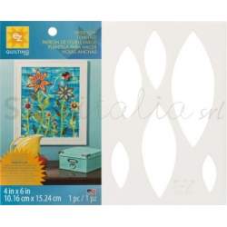 Ez Quilting Sagoma in Plastica flessibile, FOGLIA LARGA EZ Quilting - 1