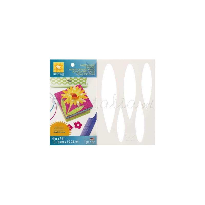 Ez Quilting Sagoma in Plastica flessibile, FOGLIA STRETTA EZ Quilting - 1 Ez Quilting Sagoma in Plastica flessibile, FOGLIA STRETTA EZ Quilting - 1