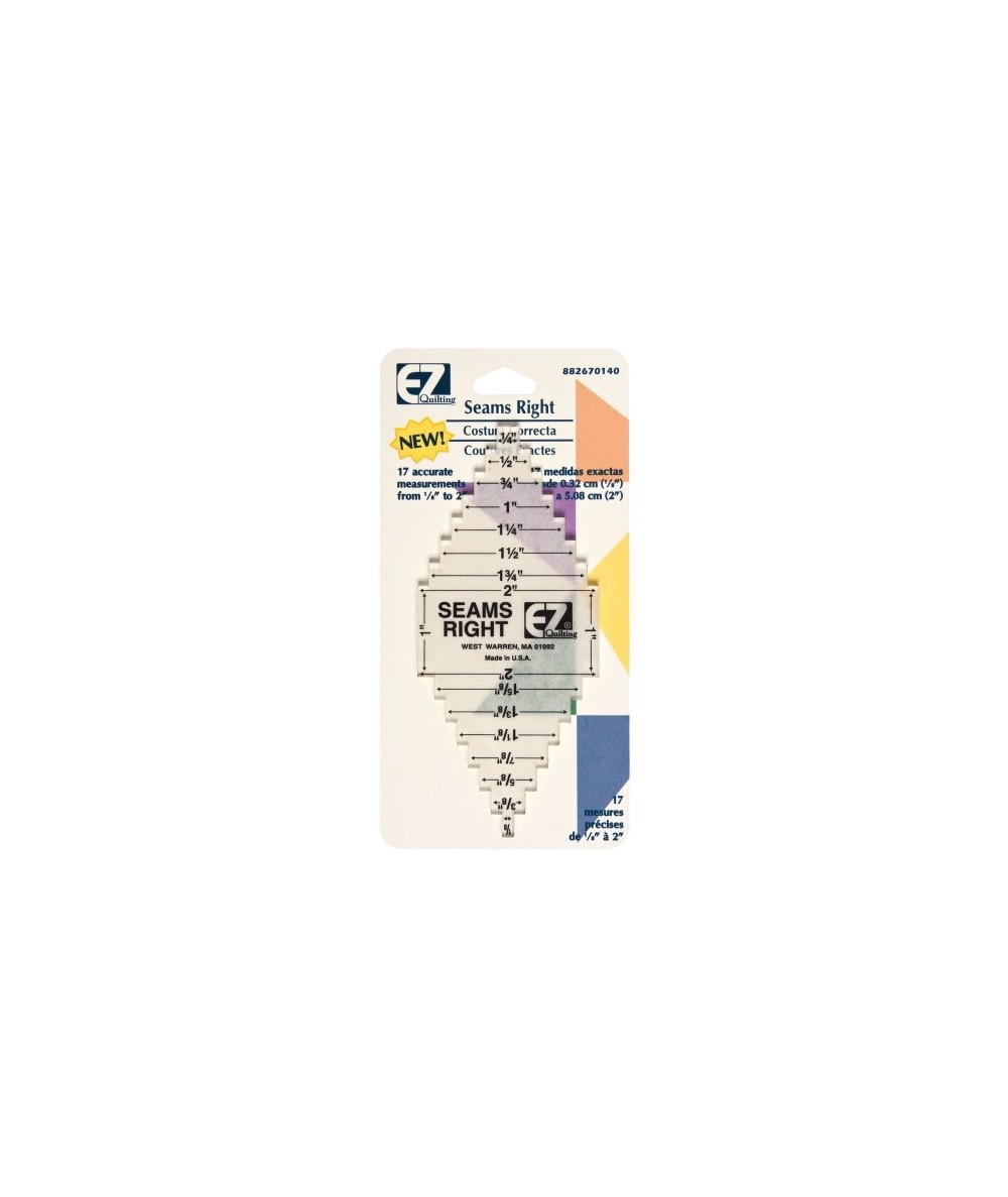 Ez Quilting Seams Right - Squadra per Misurare con Precisione fino a 2 pollici EZ Quilting - 1 Ez Quilting Seams Right - Squadra per Misurare con Precisione fino a 2 pollici EZ Quilting - 1