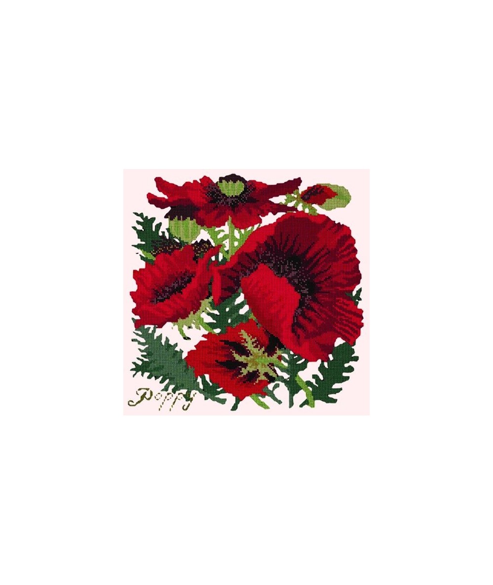Elizabeth Bradley, Botanical Garden, RED POPPY - 16x16 pollici Elizabeth Bradley - 1