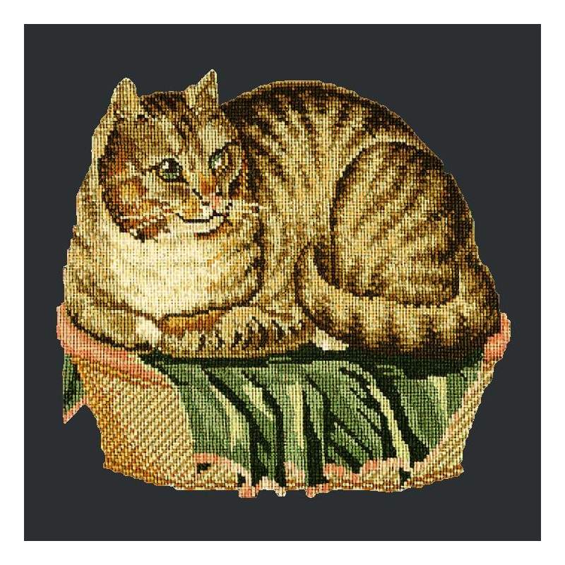 Elizabeth Bradley, Victorian Animals, CONTENTED CAT - 16x16 pollici Elizabeth Bradley - 1
