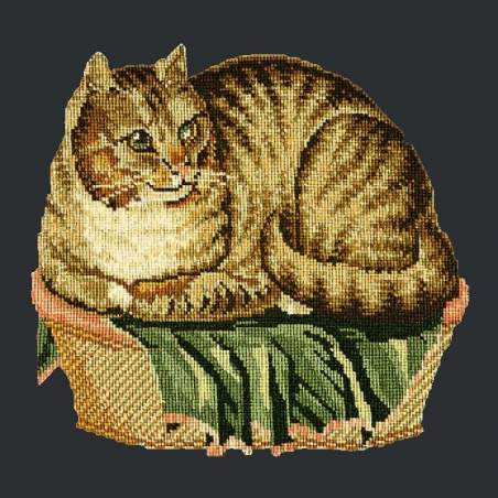 Elizabeth Bradley, Victorian Animals, CONTENTED CAT - 16x16 pollici Elizabeth Bradley - 1