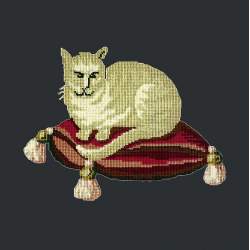 Elizabeth Bradley, Victorian Animals, CREAM CAT - 16x16 pollici