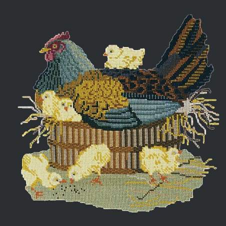 Elizabeth Bradley, Victorian Animals, MOTHER HEN - 16x16 pollici Elizabeth Bradley - 1