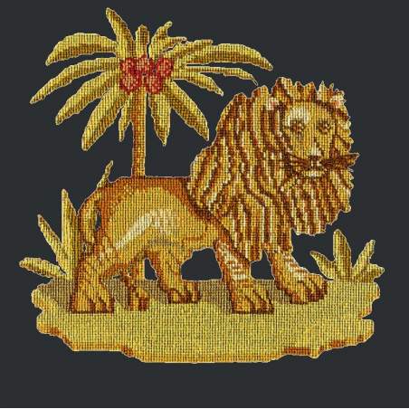 Elizabeth Bradley, Victorian Animals, THE LION - 16x16 pollici Elizabeth Bradley - 1