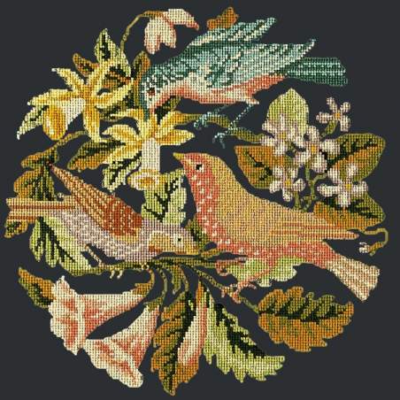 Elizabeth Bradley, Victorian Animals, THE THREE BIRDS - 16x16 pollici Elizabeth Bradley - 1