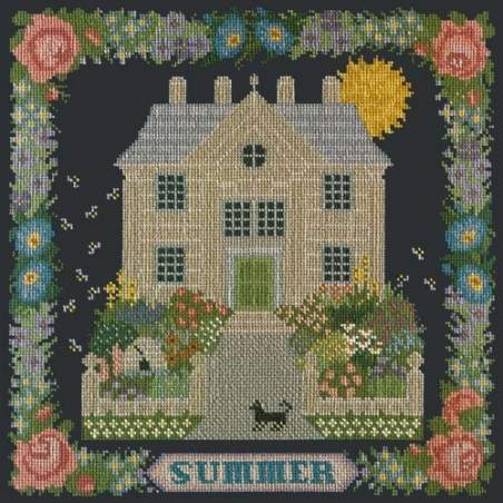 Elizabeth Bradley, Seasonal Samplers, SUMMER SAMPLER - 16x16 pollici Elizabeth Bradley - 1