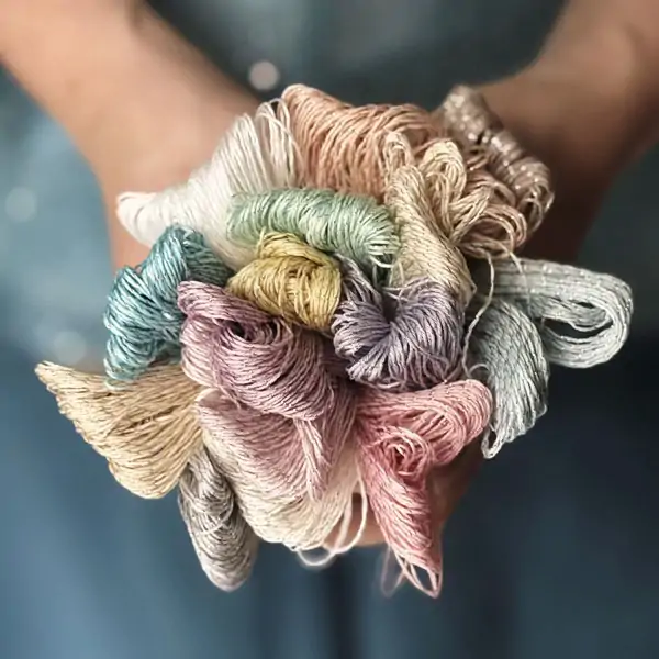 selezione di matassine lamé per Sashiko